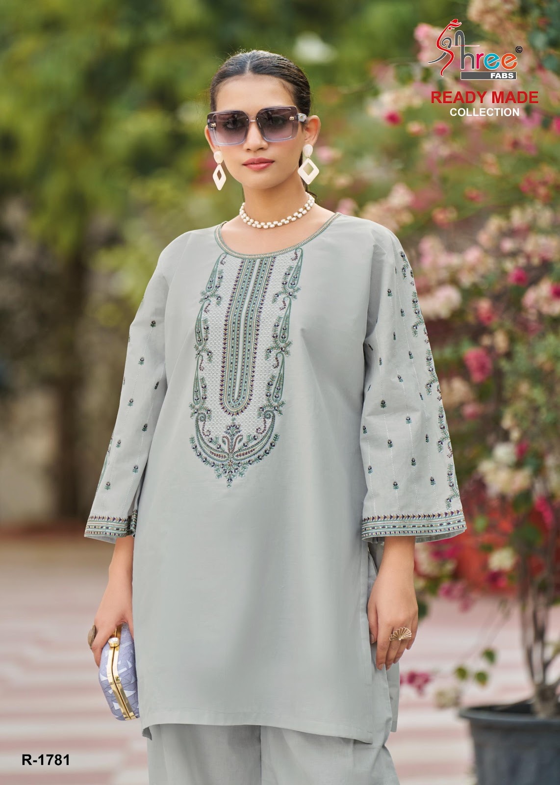 R 1781 Shree Fabs Cambric Cotton Pakistani Readymade Suits Wholesale Price