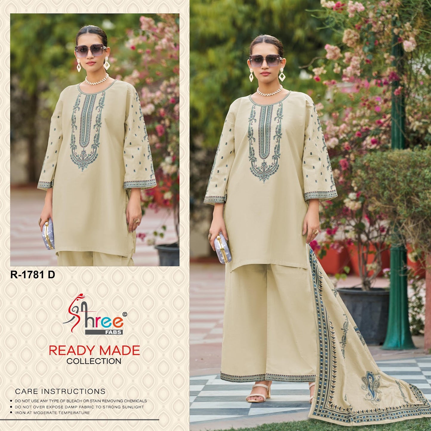 R 1781 Shree Fabs Cambric Cotton Pakistani Readymade Suits Wholesale Price