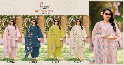 R 1782 Shree Fabs Cambric Cotton Pakistani Readymade Suits Exporter Ahmedabad