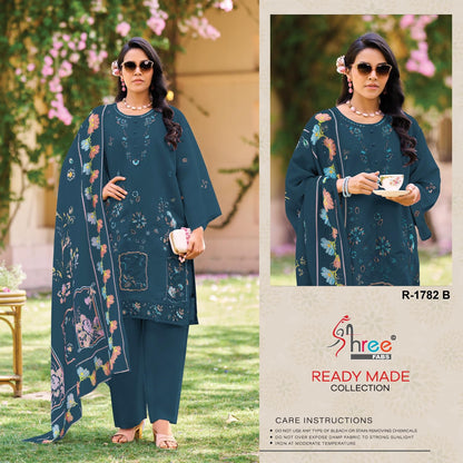 R 1782 Shree Fabs Cambric Cotton Pakistani Readymade Suits Exporter Ahmedabad