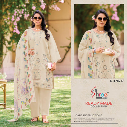 R 1782 Shree Fabs Cambric Cotton Pakistani Readymade Suits Exporter Ahmedabad