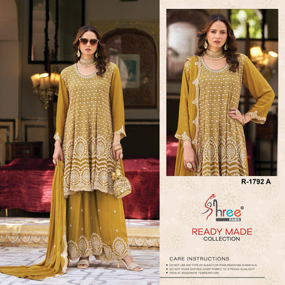 R 1792 Shree Fabs Chinon Pakistani Readymade Suits Exporter Gujarat