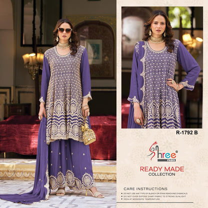 R 1792 Shree Fabs Chinon Pakistani Readymade Suits Exporter Gujarat