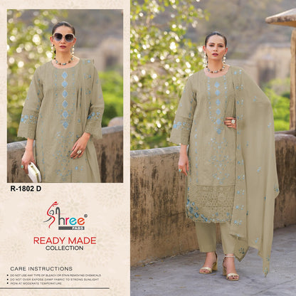 R 1802 Abcd Shree Fabs Cambric Cotton Pakistani Readymade Suits Manufacturer India