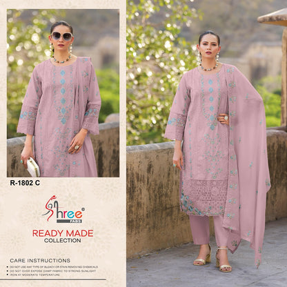 R 1802 Abcd Shree Fabs Cambric Cotton Pakistani Readymade Suits Manufacturer India