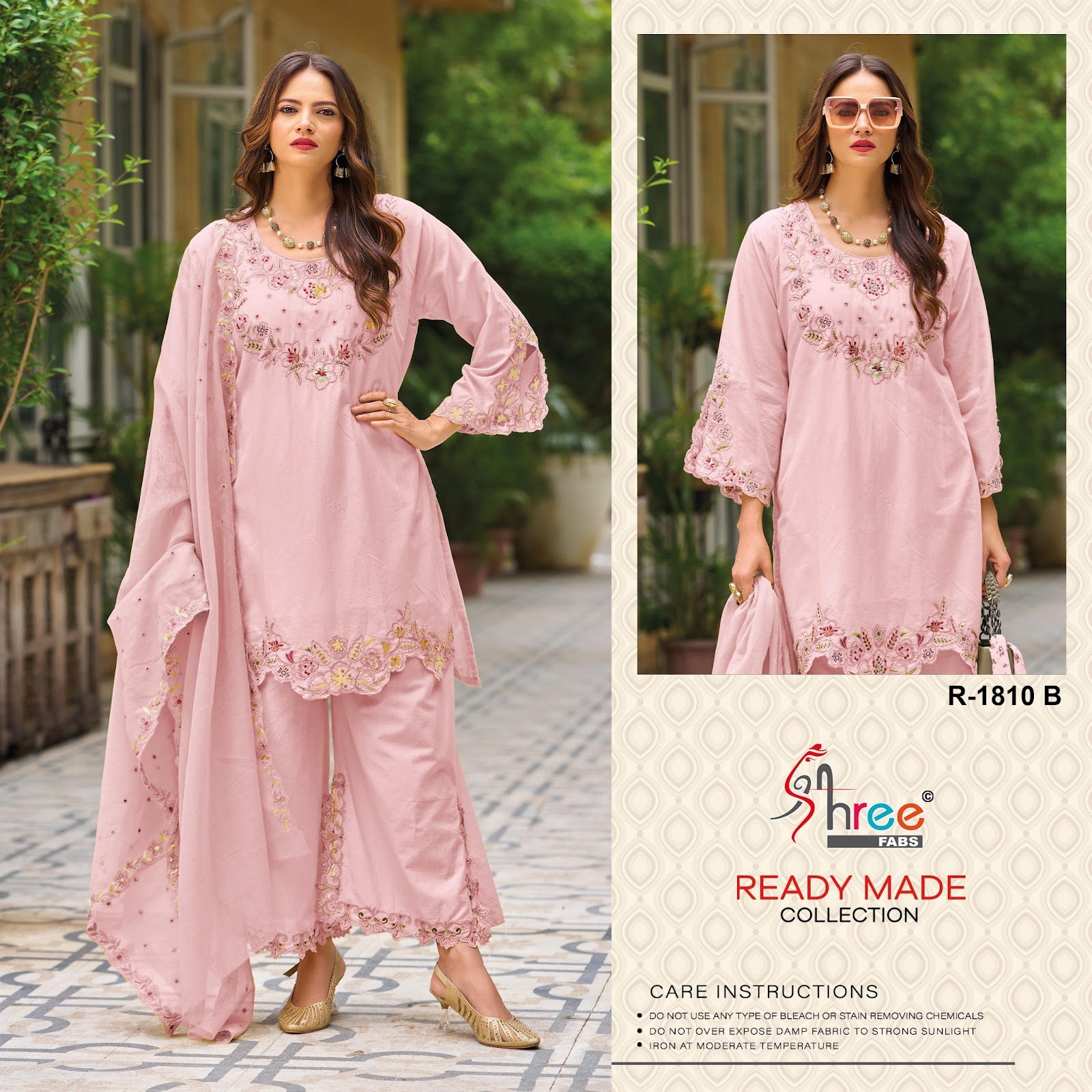 R 1810 Shree Fabs Cambric Cotton Pakistani Readymade Suits Supplier India