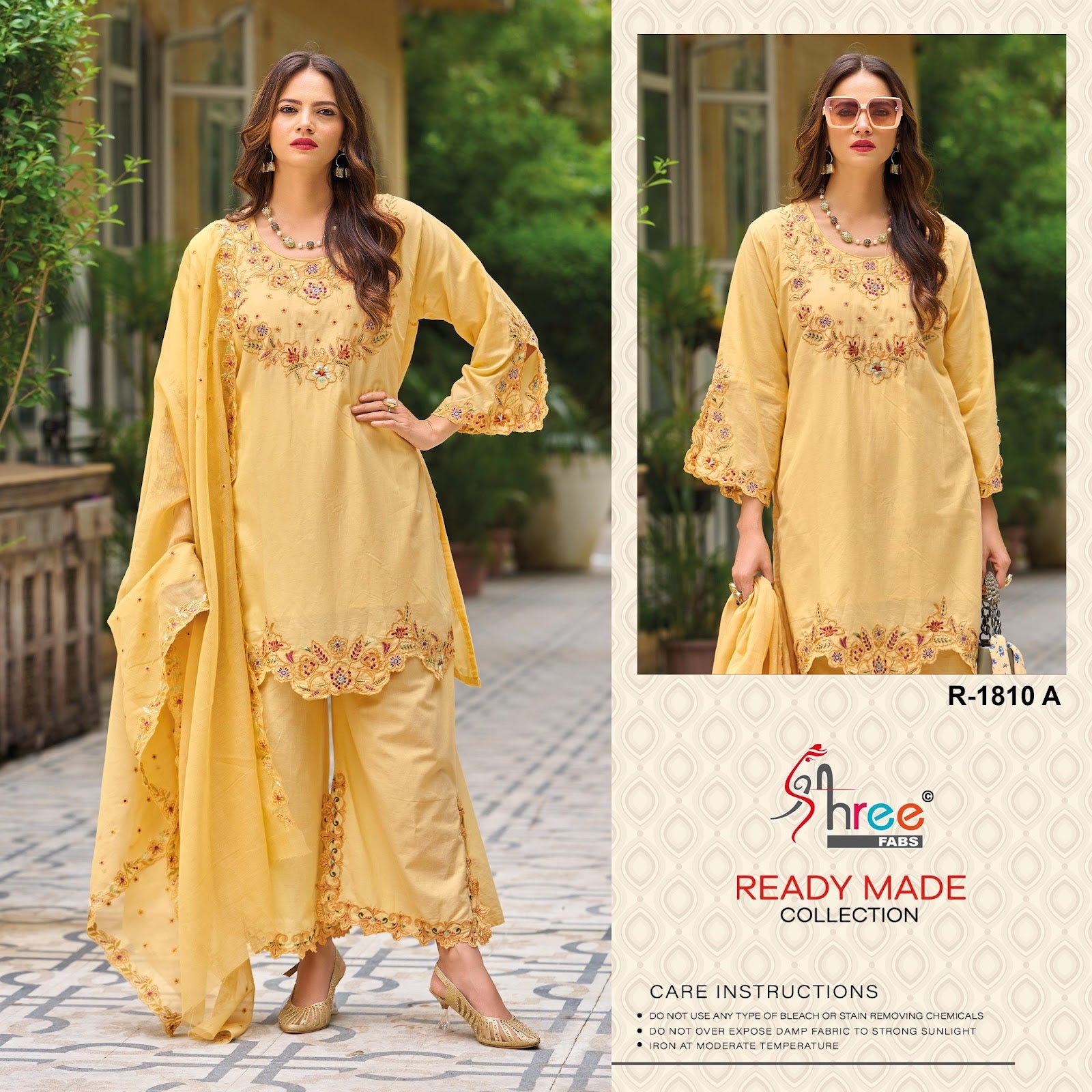R 1810 Shree Fabs Cambric Cotton Pakistani Readymade Suits Supplier India