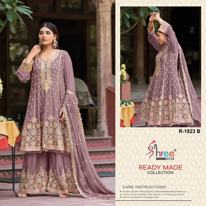 R 1823 Shree Fabs Chinon Pakistani Readymade Suits Supplier Ahmedabad