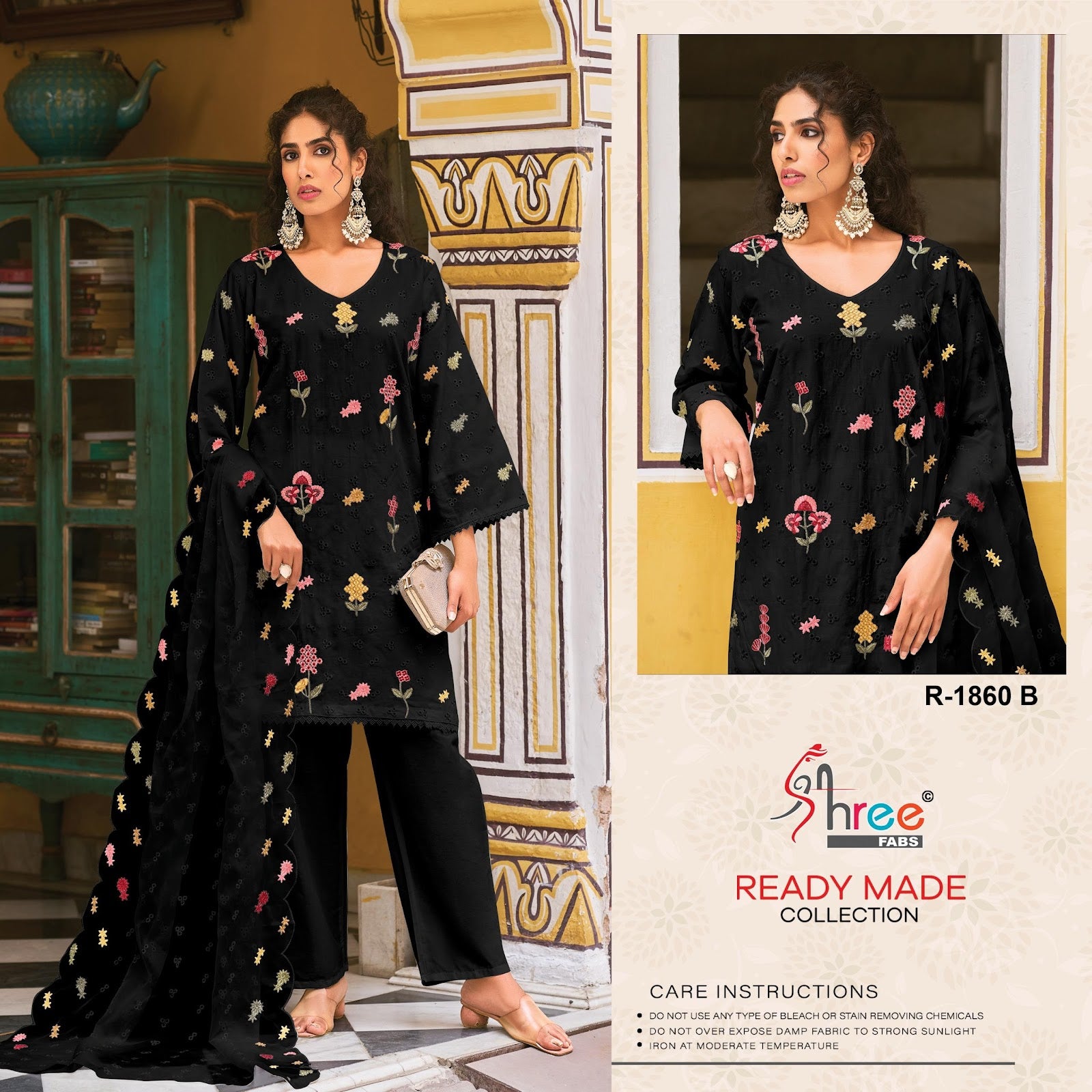 R 1860 Shree Fabs Cambric Cotton Pakistani Readymade Suits Supplier India