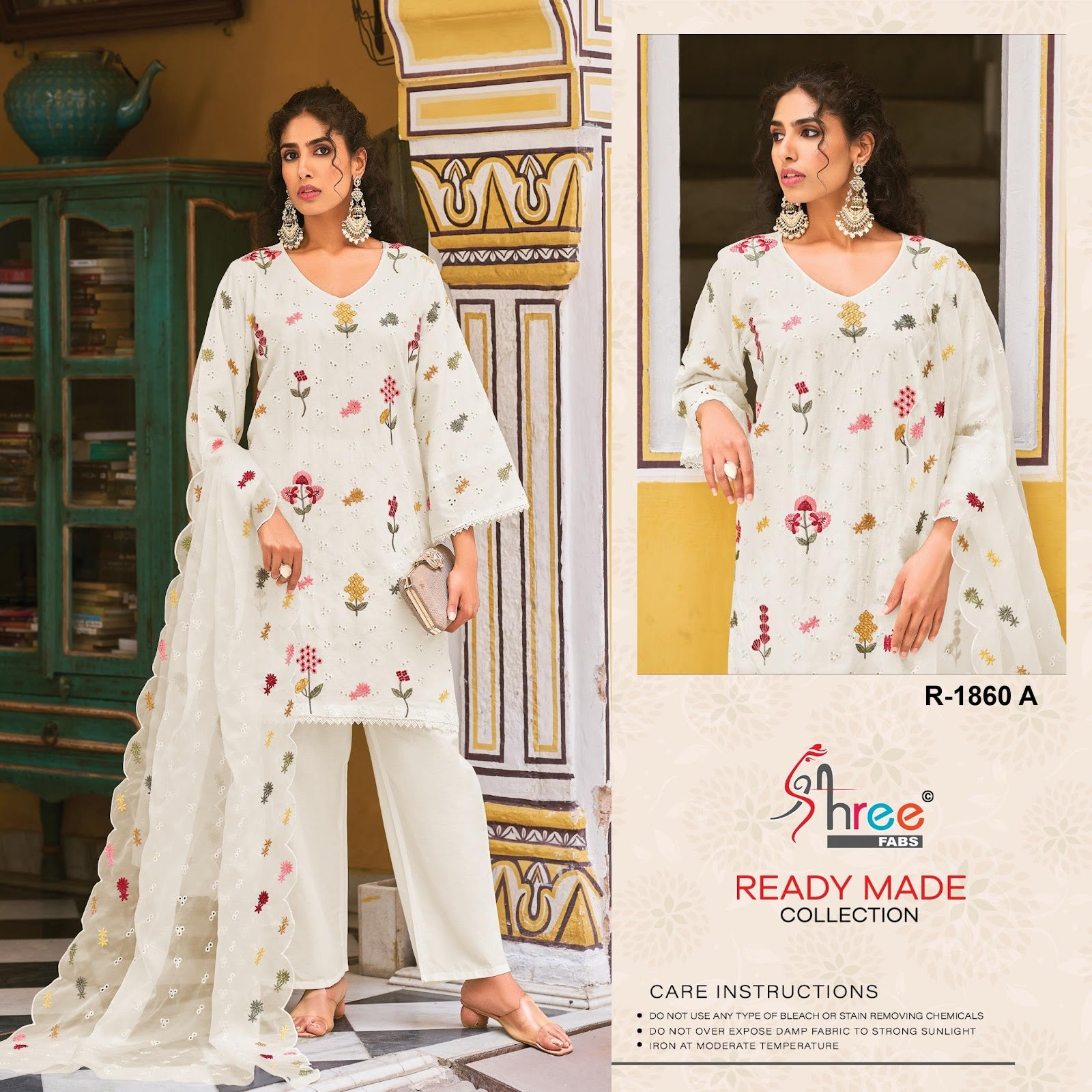R 1860 Shree Fabs Cambric Cotton Pakistani Readymade Suits Supplier India