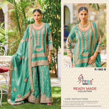 R 1863 Shree Fabs Viscose Simmer Pakistani Readymade Suits Manufacturer Ahmedabad
