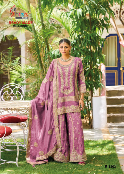 R 1863 Shree Fabs Viscose Simmer Pakistani Readymade Suits Manufacturer Ahmedabad