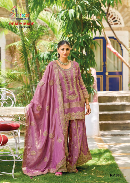 R 1863 Shree Fabs Viscose Simmer Pakistani Readymade Suits Manufacturer Ahmedabad