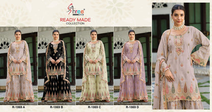 R 1869 Shree Fabs Chinon Pakistani Readymade Suits Wholesale Price