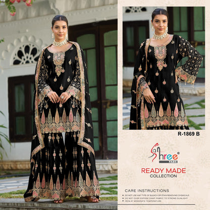 R 1869 Shree Fabs Chinon Pakistani Readymade Suits Wholesale Price