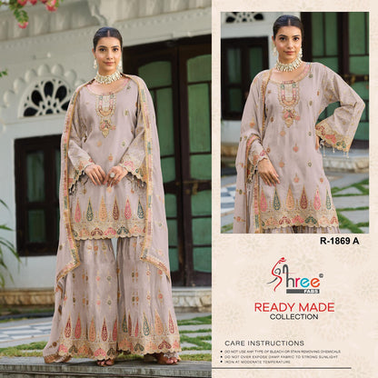 R 1869 Shree Fabs Chinon Pakistani Readymade Suits Wholesale Price