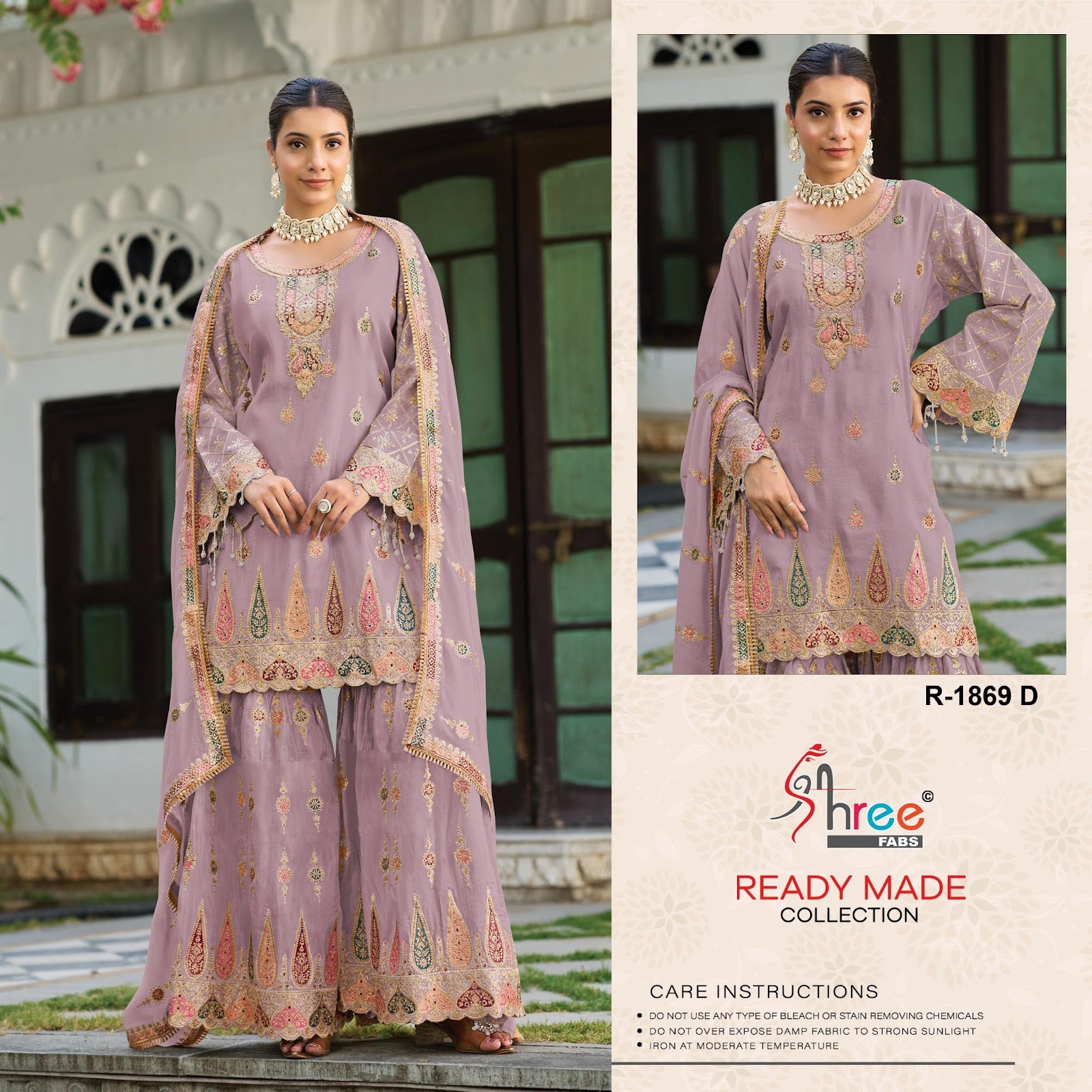 R 1869 Shree Fabs Chinon Pakistani Readymade Suits Wholesale Price