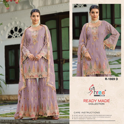 R 1869 Shree Fabs Chinon Pakistani Readymade Suits Wholesale Price