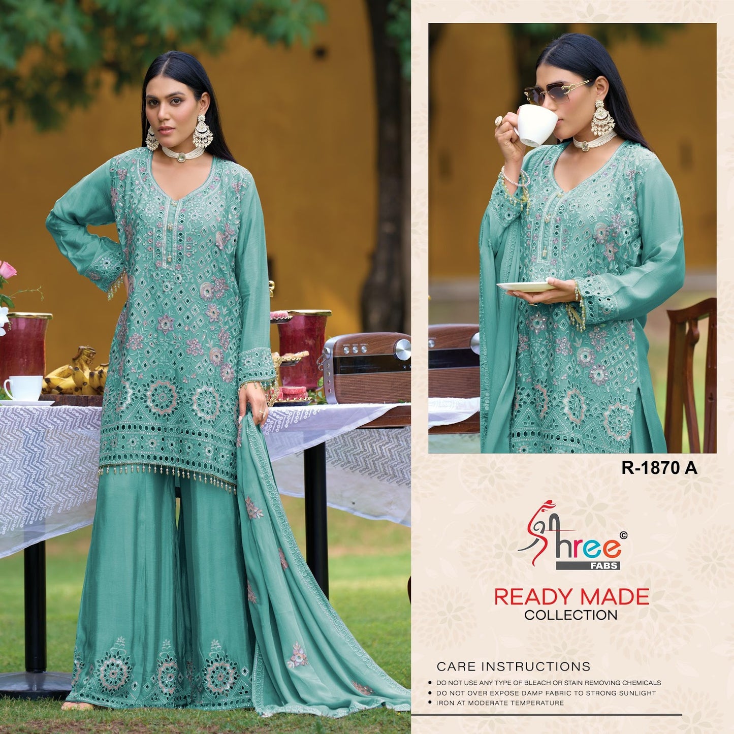 R 1870 Shree Fabs Airtex Pakistani Readymade Suits Wholesaler Gujarat