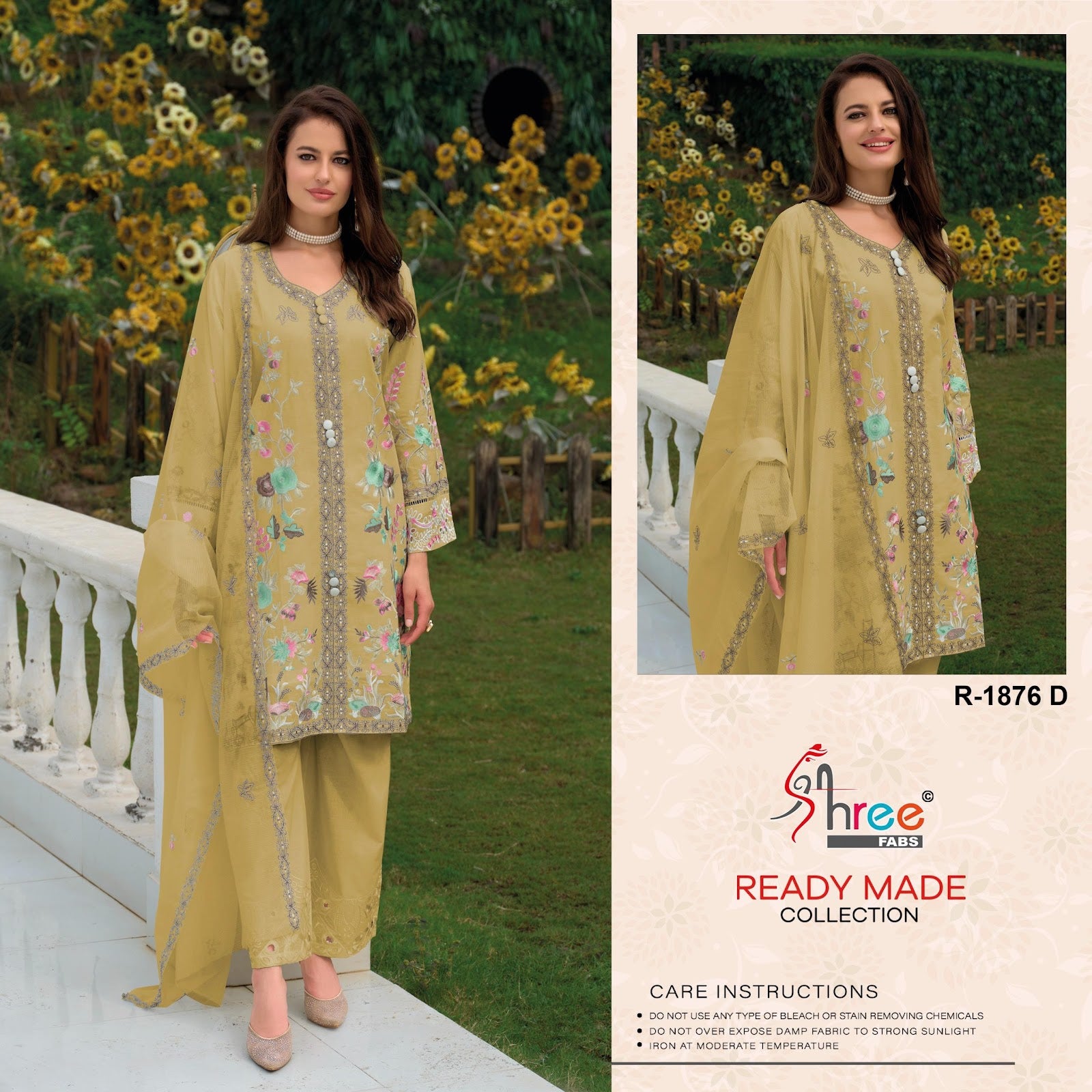 R 1876 Shree Fabs Cambric Cotton Pakistani Readymade Suits Exporter India