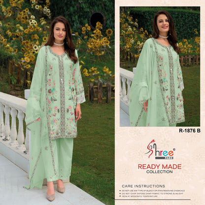 R 1876 Shree Fabs Cambric Cotton Pakistani Readymade Suits Exporter India