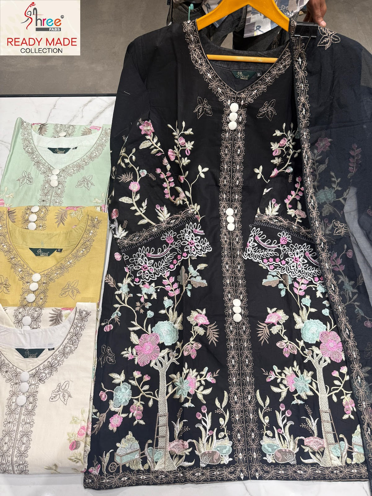 R 1876 Shree Fabs Cambric Cotton Pakistani Readymade Suits Exporter India
