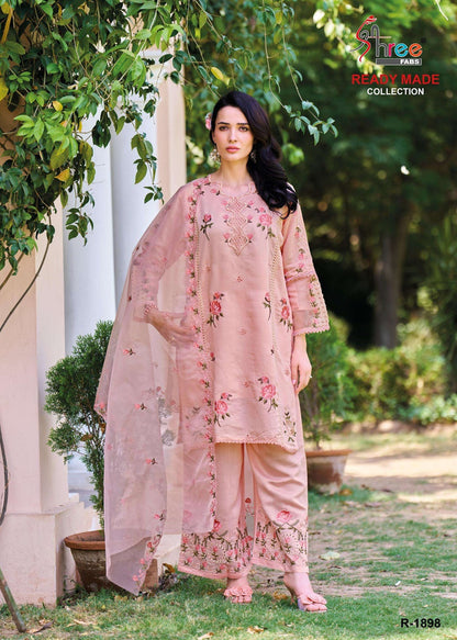 R 1898 Shree Fabs Cambric Cotton Pakistani Readymade Suits Wholesale Rate