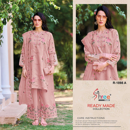 R 1898 Shree Fabs Cambric Cotton Pakistani Readymade Suits Wholesale Rate