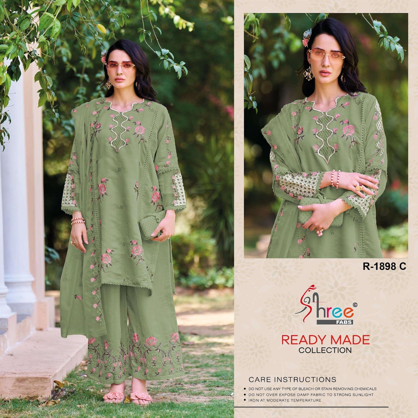 R 1898 Shree Fabs Cambric Cotton Pakistani Readymade Suits Wholesale Rate