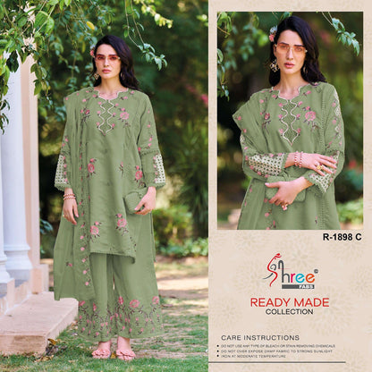 R 1898 Shree Fabs Cambric Cotton Pakistani Readymade Suits Wholesale Rate