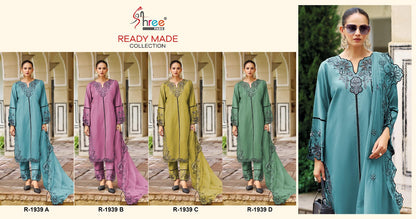 R 1939 Shree Fabs Slub Pakistani Readymade Suits Wholesaler