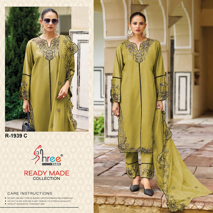 R 1939 Shree Fabs Slub Pakistani Readymade Suits Wholesaler