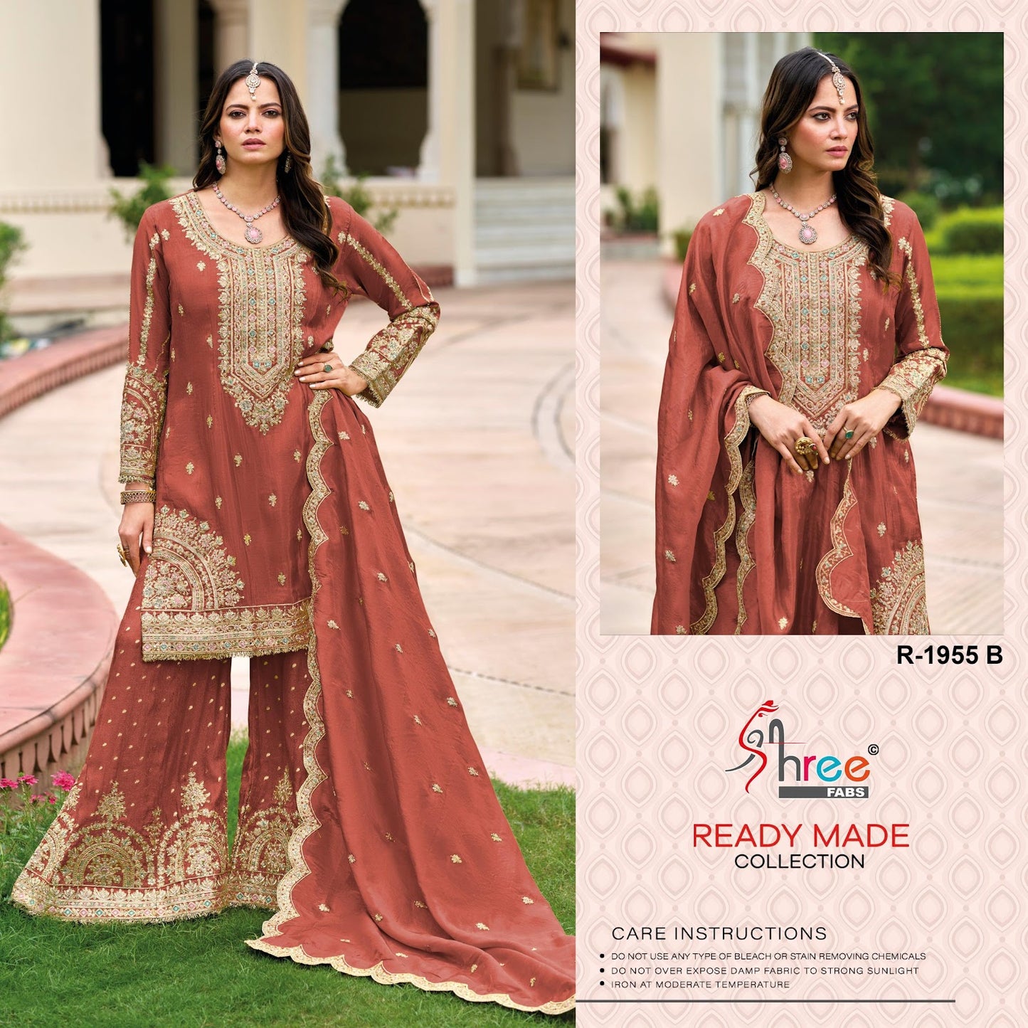 R 1955 Shree Fabs Chinon Pakistani Readymade Suits Manufacturer Gujarat