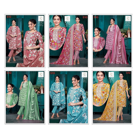 R 1976-1981 Ramdev Creation Readymade Cotton Pant Suits Exporter
