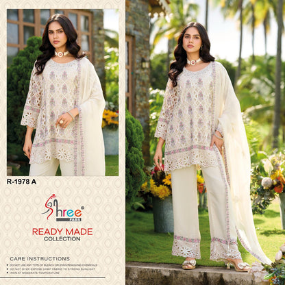 R 1978 Shree Fabs Chinon Pakistani Readymade Suits Supplier India