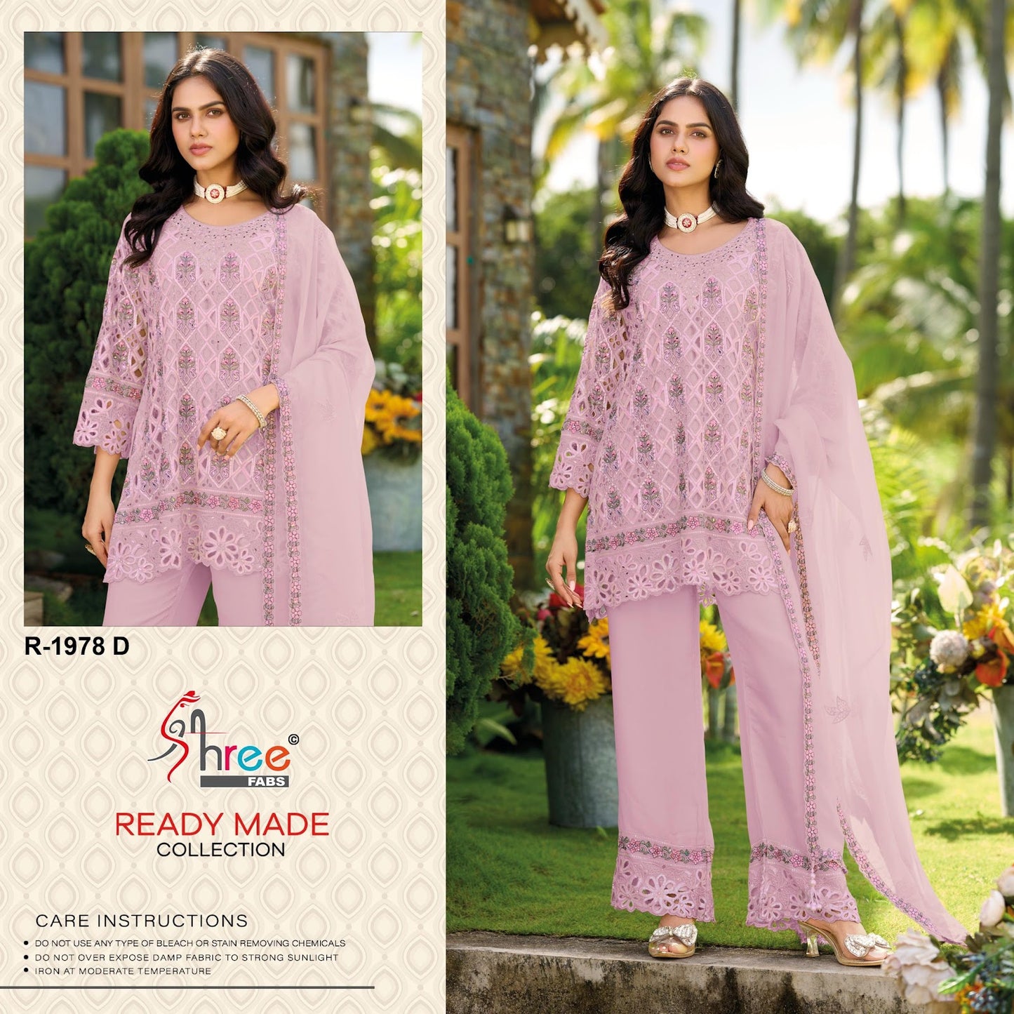 R 1978 Shree Fabs Chinon Pakistani Readymade Suits Supplier India