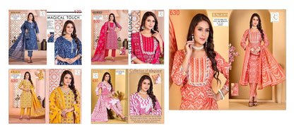 R 2073-2077 Ramdev Creation Readymade Cotton Pant Suits Wholesale