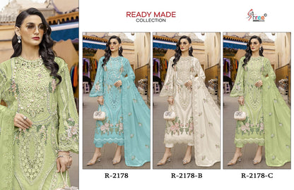 R 2178 Shree Fabs Chiffon Pakistani Readymade Suits Wholesaler Ahmedabad