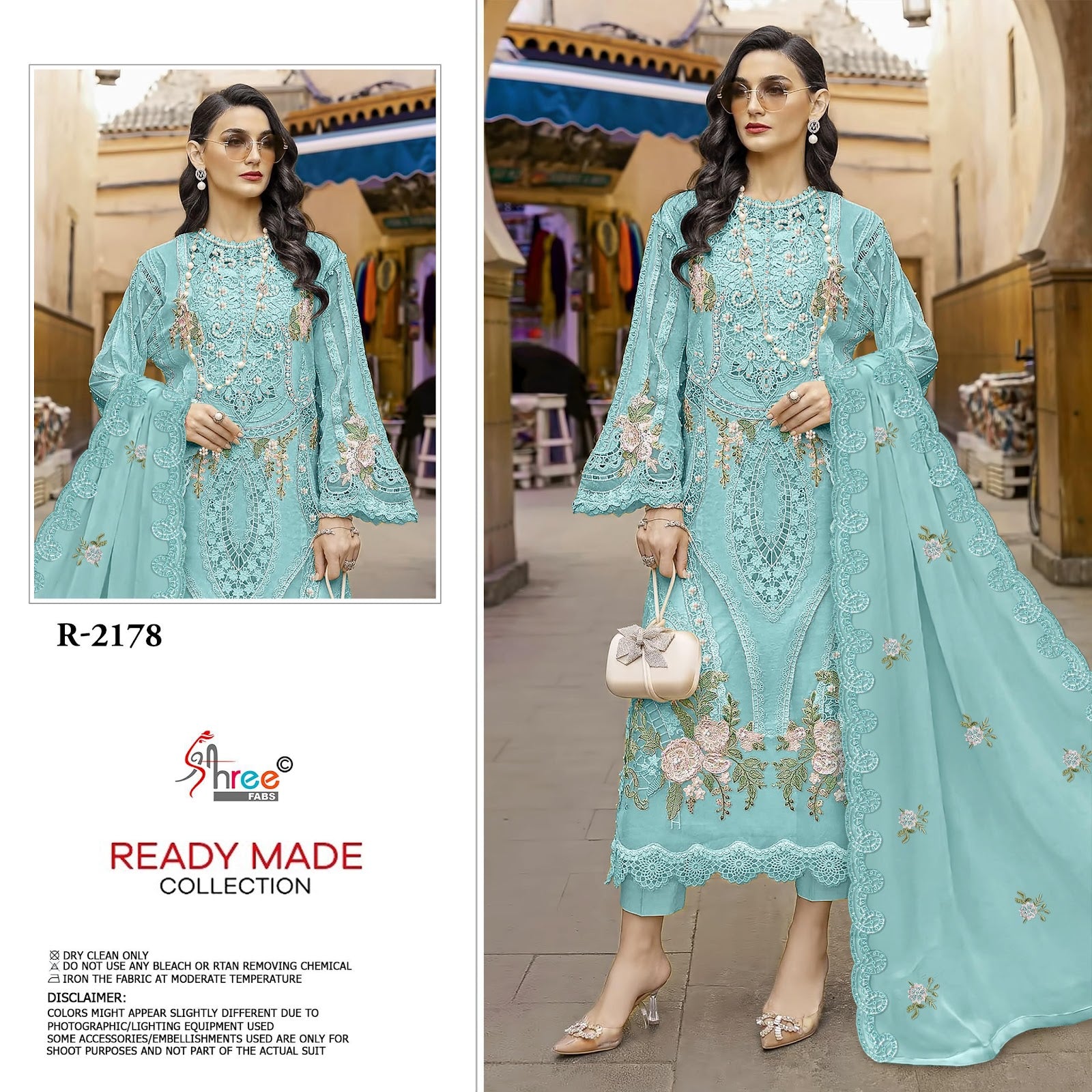 R 2178 Shree Fabs Chiffon Pakistani Readymade Suits Wholesaler Ahmedabad