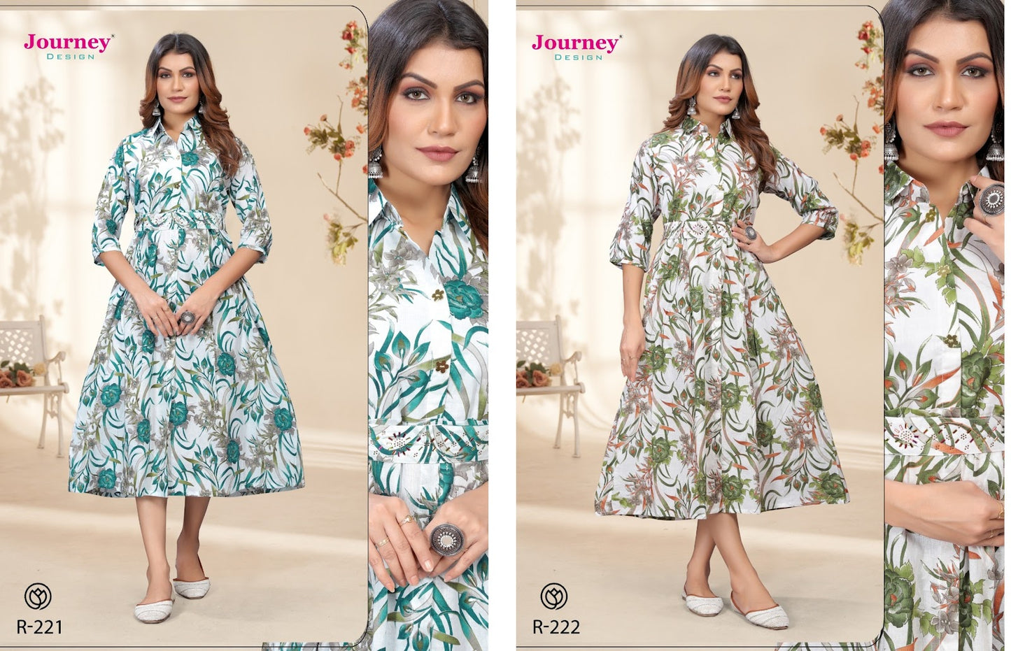 R 221-222 Journey Design Mul Cotton Anarkali Kurtis Manufacturer India