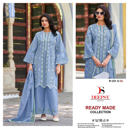 R 221 Deepsy Cotton Pakistani Readymade Suits Wholesaler India