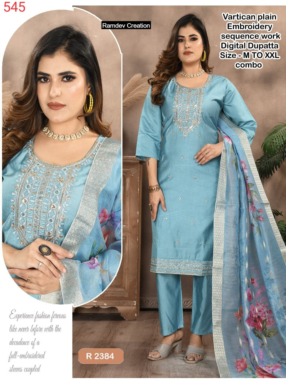 R 2382 To 2389 Ramdev Creation Readymade Pant Style Suits Wholesale Price