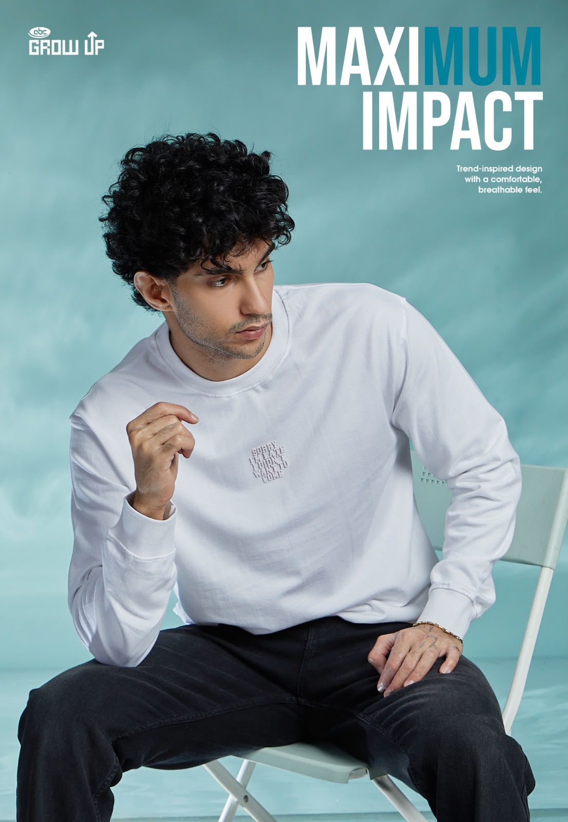 R 303 Full Sleeves Growup Cotton Looper Mens Tshirts Manufacturer Gujarat