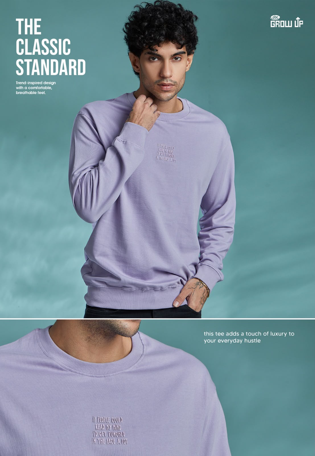 R 303 Full Sleeves Growup Cotton Looper Mens Tshirts Manufacturer Gujarat