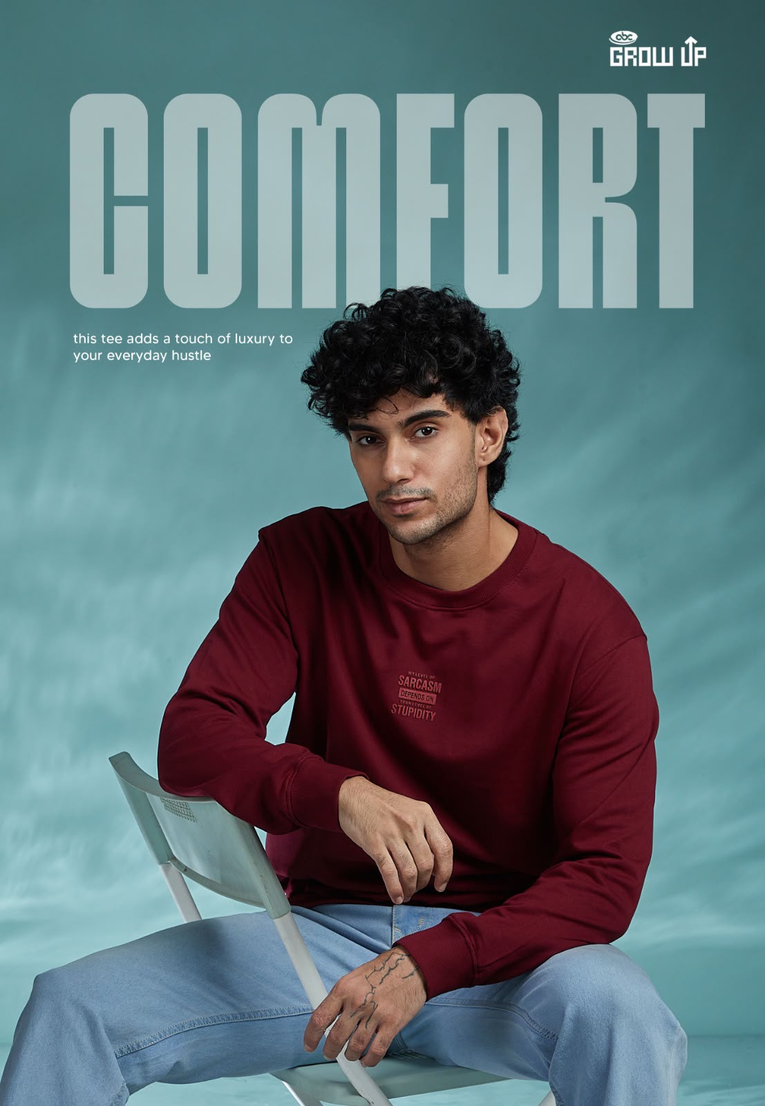 R 303 Full Sleeves Growup Cotton Looper Mens Tshirts Manufacturer Gujarat