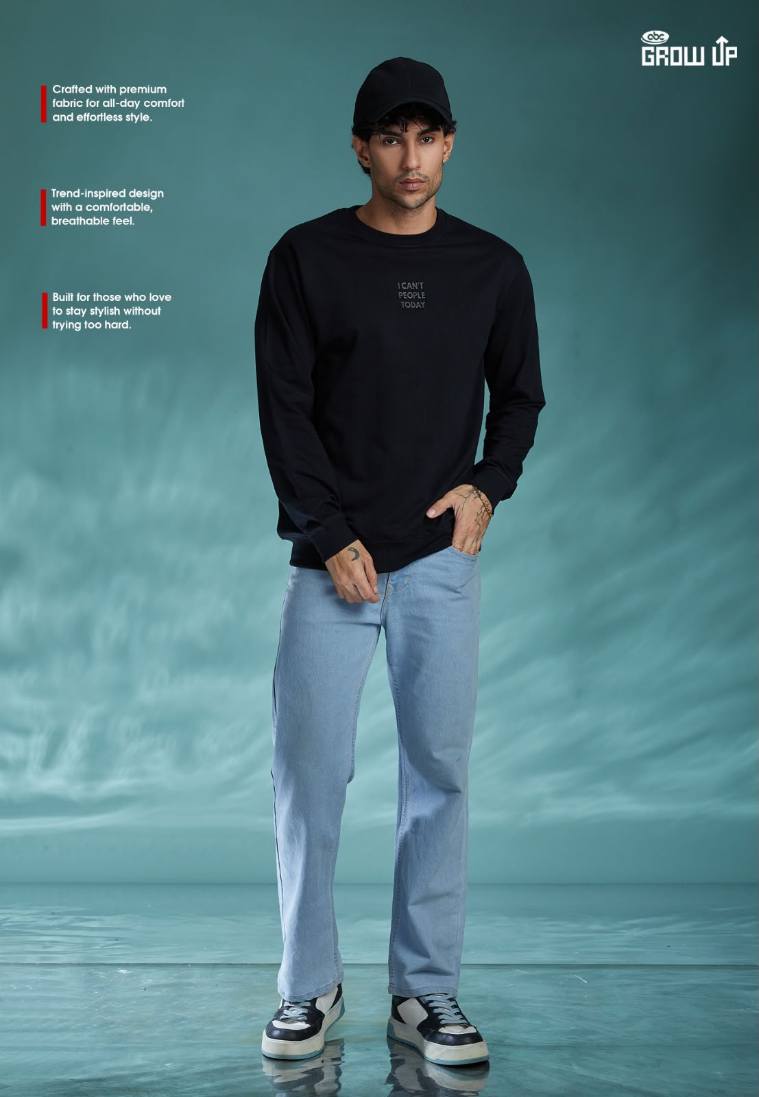 R 303 Full Sleeves Growup Cotton Looper Mens Tshirts Manufacturer Gujarat