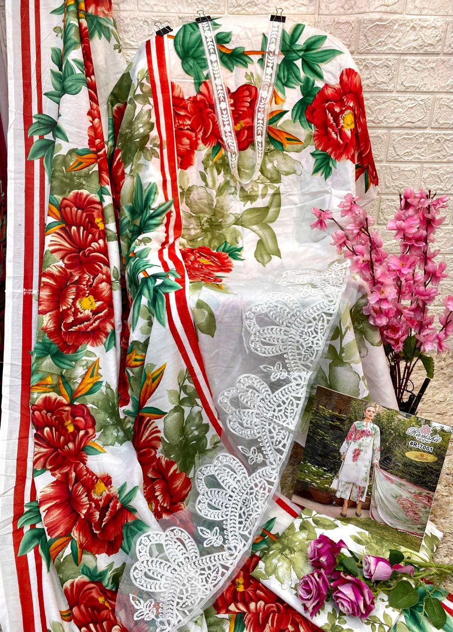 R 7001-7004 Ramsha Pakistani Patch Work Suits Wholesaler India