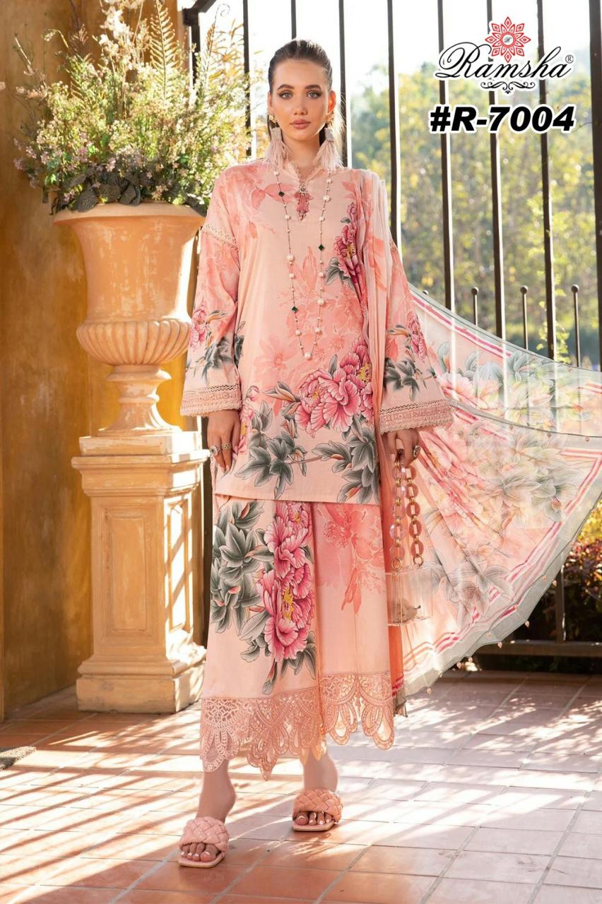 R 7001-7004 Ramsha Pakistani Patch Work Suits Wholesaler India