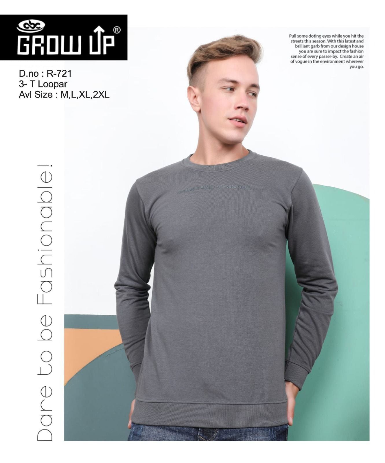 R 721 Growup Looper Mens Tshirts Supplier Gujarat