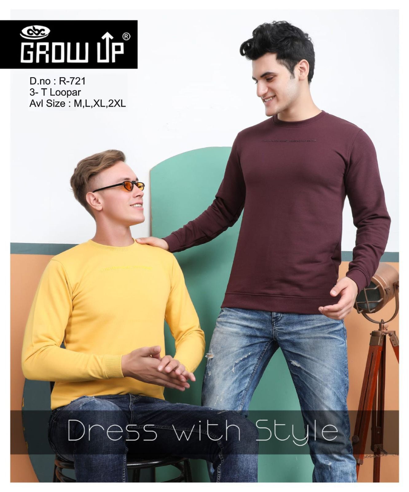 R 721 Growup Looper Mens Tshirts Supplier Gujarat